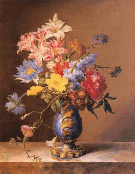 click here to view larger image of Flowers in a Blue Vase (chart)
