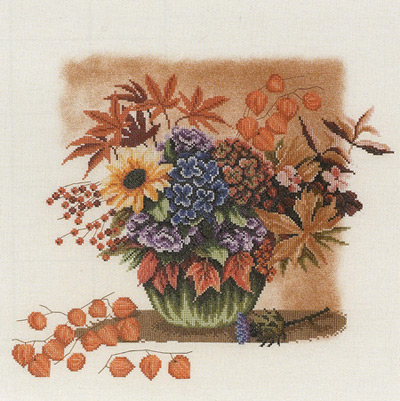 click here to view larger image of Autumn Bouquet (counted cross stitch kit)