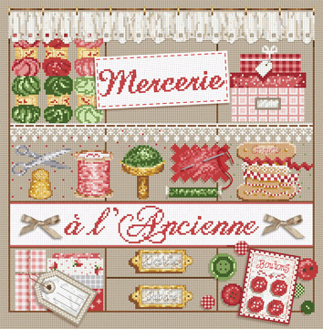 click here to view larger image of Mercerie A L'Ancienne Kit - Linen (chart)