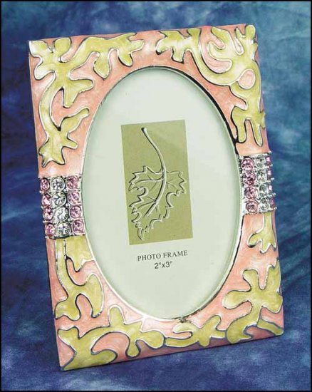 click here to view larger image of Decorative Frame - Peach Enamel Frame (frame (ready made))