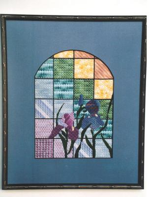 click here to view larger image of Iris Stained Glass Window (counted canvas chart)