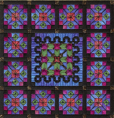 click here to view larger image of Stained Glass Quilt (counted canvas chart)