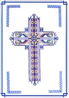 click here to view larger image of Celtic Sapphire Cross (chart)