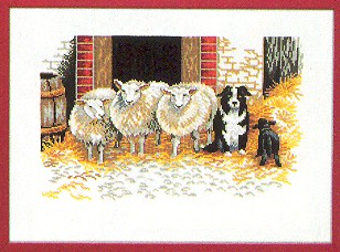 click here to view larger image of Farm Yard Sheep (counted cross stitch kit)
