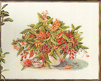 click here to view larger image of Berry Bouquet (25ct) (counted cross stitch kit)