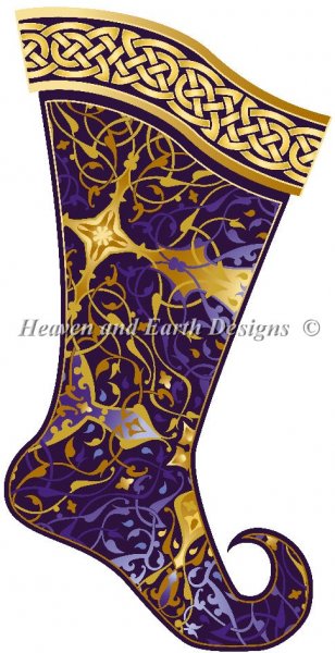 click here to view larger image of Amethyst Christmas Stocking (chart)