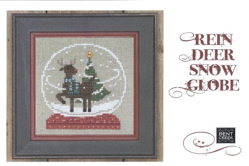 click here to view larger image of Reindeer Snow Globe (counted cross stitch kit)