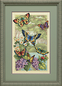 click here to view larger image of Butterfly Forest (counted cross stitch kit)