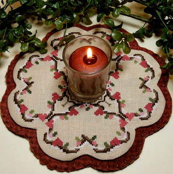click here to view larger image of Little Candle Mats - Wild Hearts (chart)