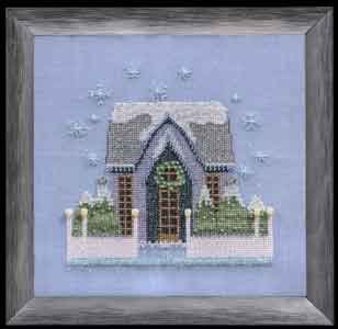 click here to view larger image of Little Snowy Gray Cottage - Snow Globe Village Series (chart)