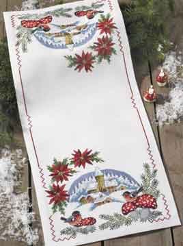 click here to view larger image of Christmas Tablerunner (counted cross stitch kit)