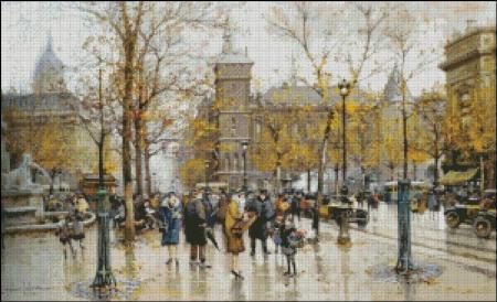 click here to view larger image of Autumn Parisian Scene - Galien-Laloue (chart)