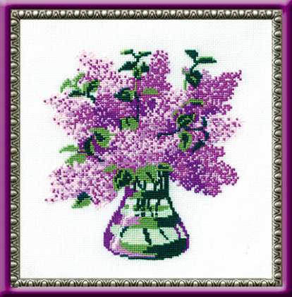 click here to view larger image of Bunch of Lilacs (counted cross stitch kit)