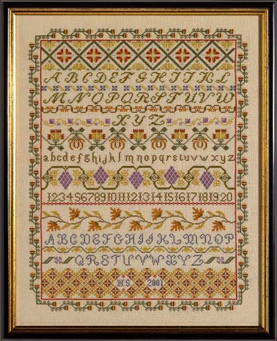 click here to view larger image of Band Sampler (KIT) - 16ct Aida (counted cross stitch kit)
