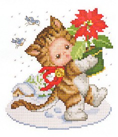 click here to view larger image of Christmas Kitten Baby (chart)