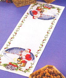 click here to view larger image of Santa Tablerunner (counted cross stitch kit)