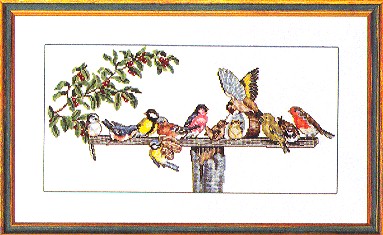 click here to view larger image of Birds At The Feeder (counted cross stitch kit)