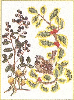 click here to view larger image of Bird With Berries - wren (counted cross stitch kit)