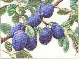 click here to view larger image of Branch Of Plums (counted cross stitch kit)