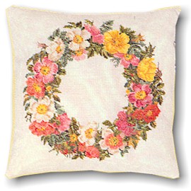 click here to view larger image of Floral Wreath - Jobelan (counted cross stitch kit)