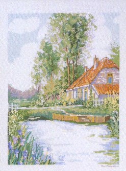 click here to view larger image of Cottage on the River (counted cross stitch kit)