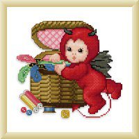 click here to view larger image of Little Stitch Devil with Sewbasket (chart)