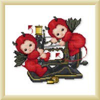 click here to view larger image of Little Stitch Devils on Sewing Machine (chart)