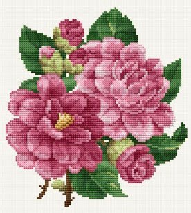 click here to view larger image of Pink Peonies (chart)
