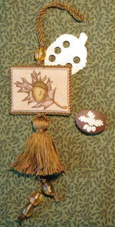 click here to view larger image of Acorn Fob/Pocket (counted cross stitch kit)