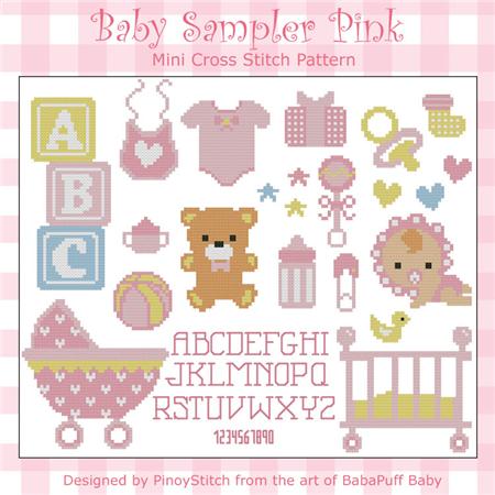 click here to view larger image of Baby Sampler Pink (chart)