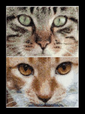click here to view larger image of Cats - Tess and Simba - Aida (counted cross stitch kit)