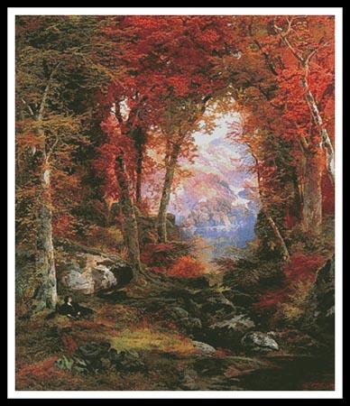 click here to view larger image of Autumnal Woods, The - Large (Thomas Moran) (chart)