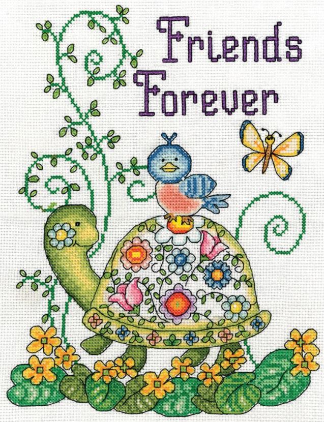 click here to view larger image of Friends Forever (Turtle) (counted cross stitch kit)