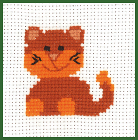 click here to view larger image of Cat - My First Kit (counted cross stitch kit)