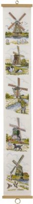 click here to view larger image of Windmill Bellpull (counted cross stitch kit)