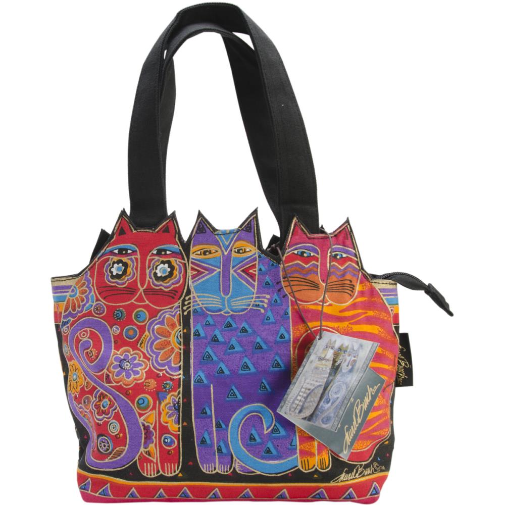 click here to view larger image of Tres Gatos - Red/Orange/Blue - Medium Tote Zipper Top (accessory)