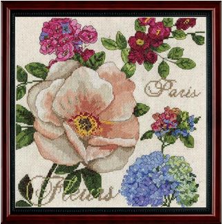 click here to view larger image of Paris Fleurs (counted cross stitch kit)