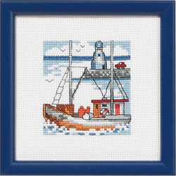 click here to view larger image of Blue Lighthouse (counted cross stitch kit)