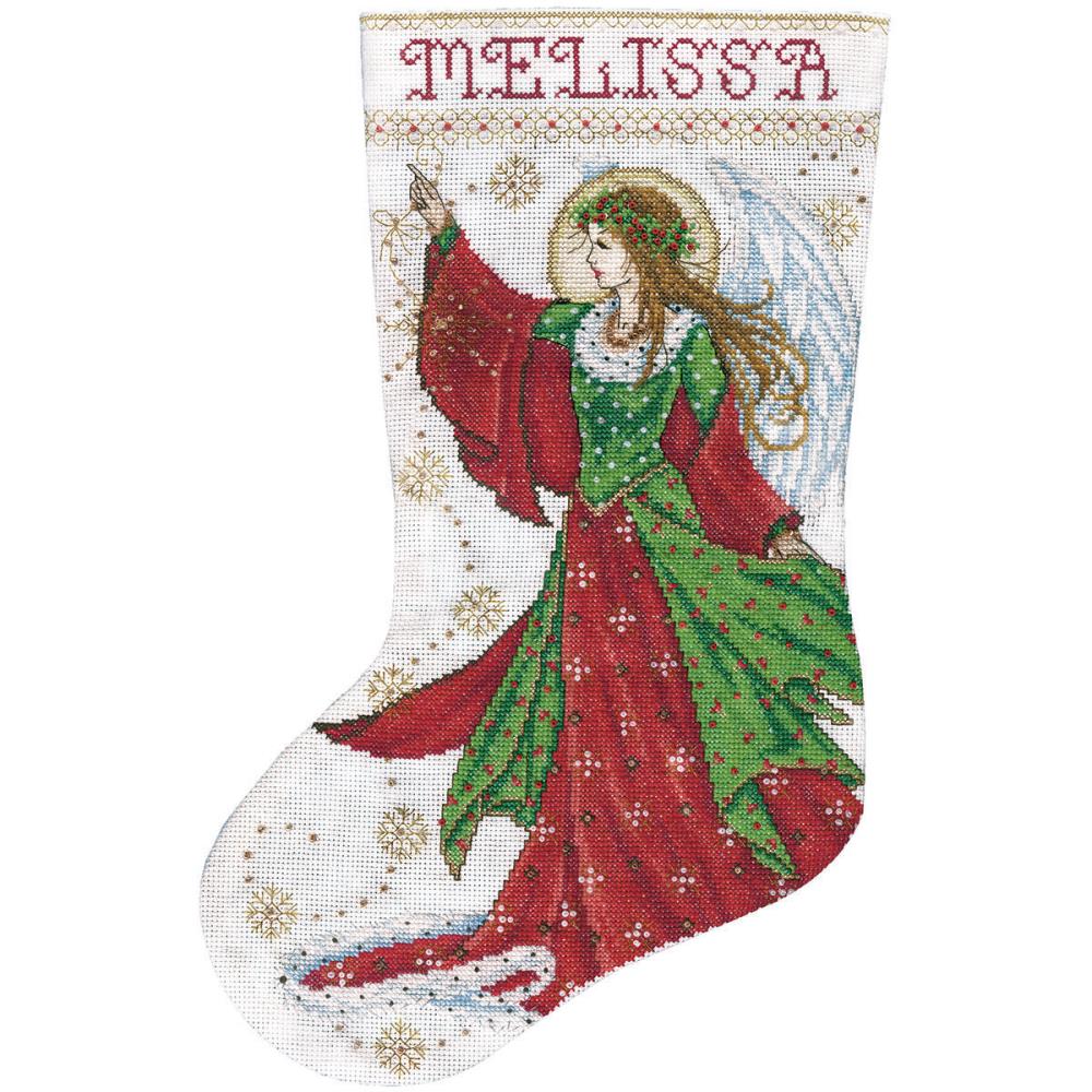 click here to view larger image of Angel of Joy Stocking (counted cross stitch kit)