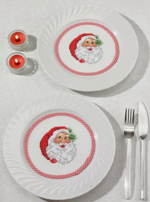 click here to view larger image of Santa Flacon Set (counted cross stitch kit)