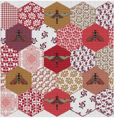 click here to view larger image of Quilted Bees, The (chart)