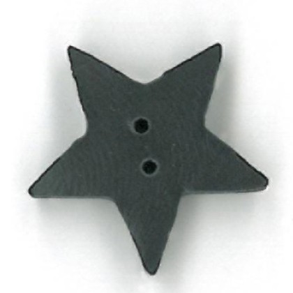 click here to view larger image of Black Star Button - Large (buttons)