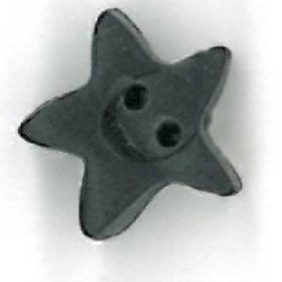 click here to view larger image of Black Star Button - Small (buttons)