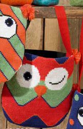 click here to view larger image of Owls Bag - Winking (counted cross stitch kit)
