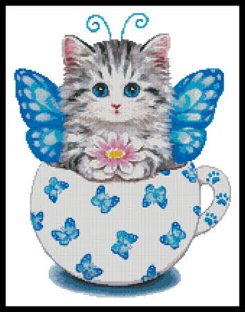click here to view larger image of Butterfly Kitty Cup  (Kayomi Hara) (chart)