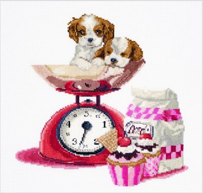 click here to view larger image of Baking Puppy (counted cross stitch kit)