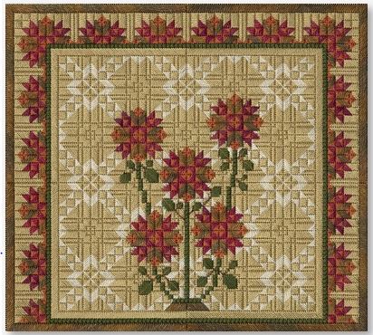 click here to view larger image of Autumn Mums (counted canvas chart)