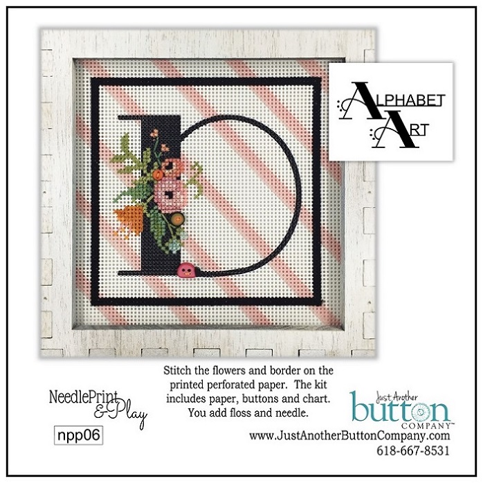 click here to view larger image of Alphabet D (counted cross stitch kit)