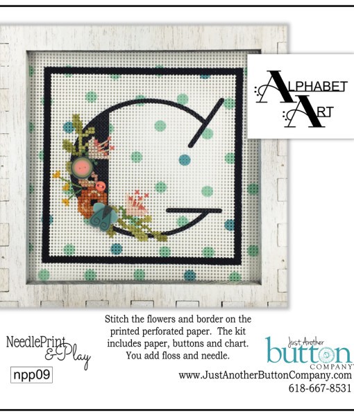 click here to view larger image of Alphabet G (counted cross stitch kit)