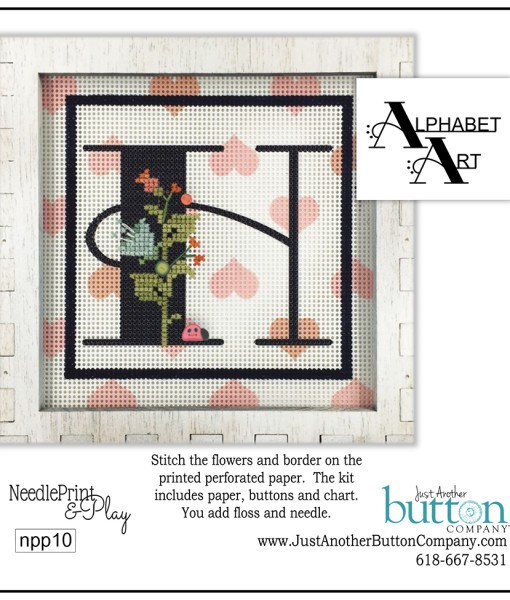 click here to view larger image of Alphabet H (counted cross stitch kit)